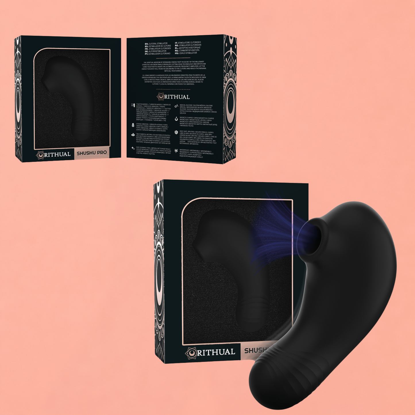 RITHUAL Shushu Pro – Stimulateur Clitoridien Noir