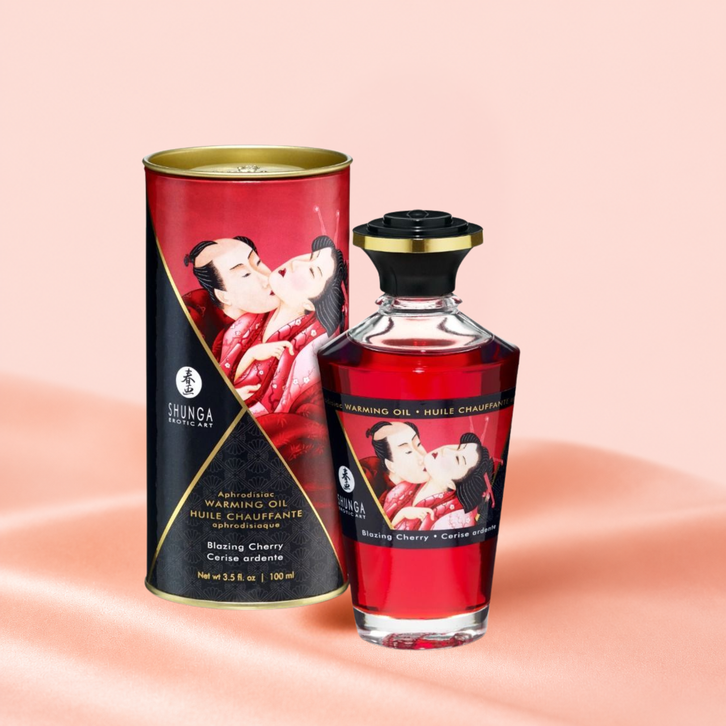 SHUNGA – Huile de Massage Effet Chaleur Cerise Intense 100 ml