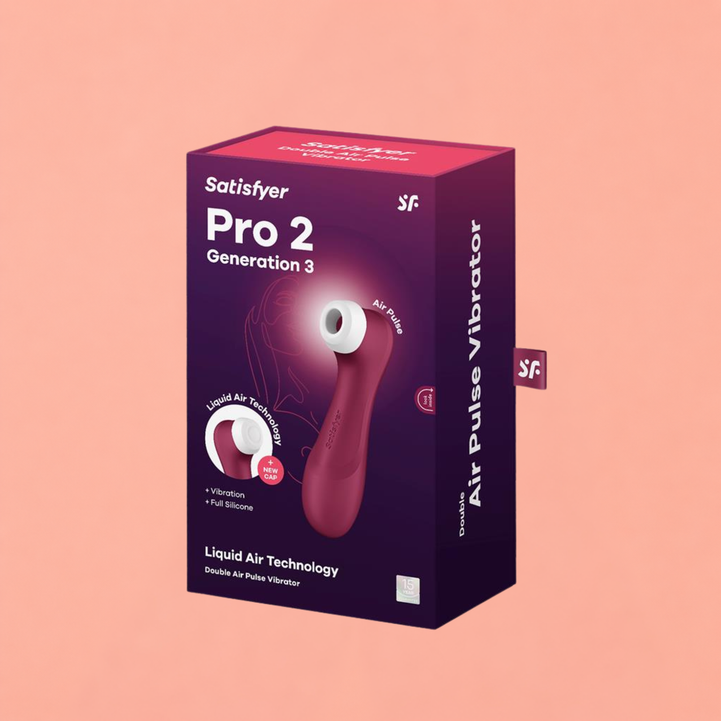 Satisfyer Pro 2 Génération 3 Rouge Bordeaux – Technologie Air Pulse & Vibrations Intenses