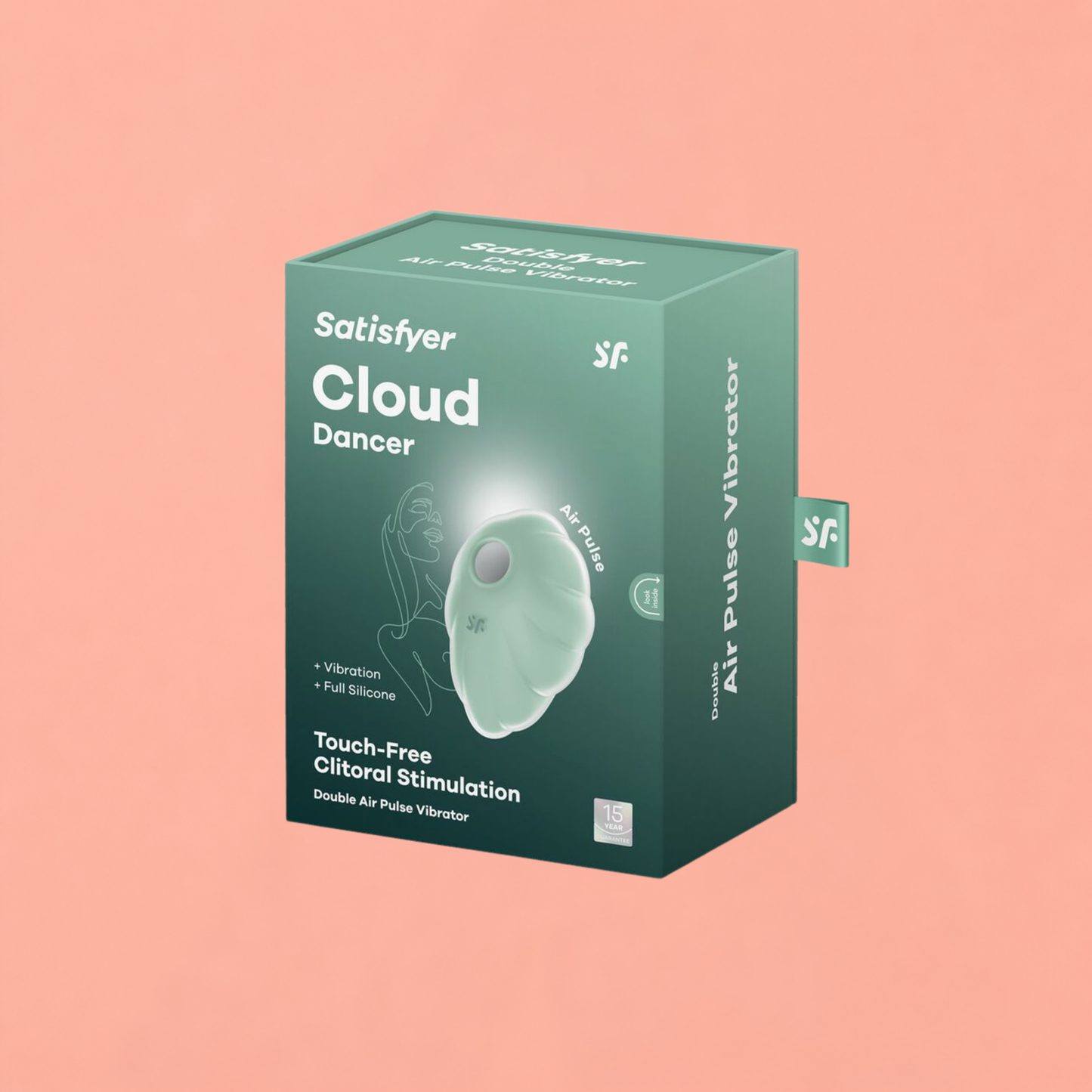 Satisfyer Cloud Dancer Bleu et Vert – Stimulateur Air Pulse & Vibrations Rechargeable