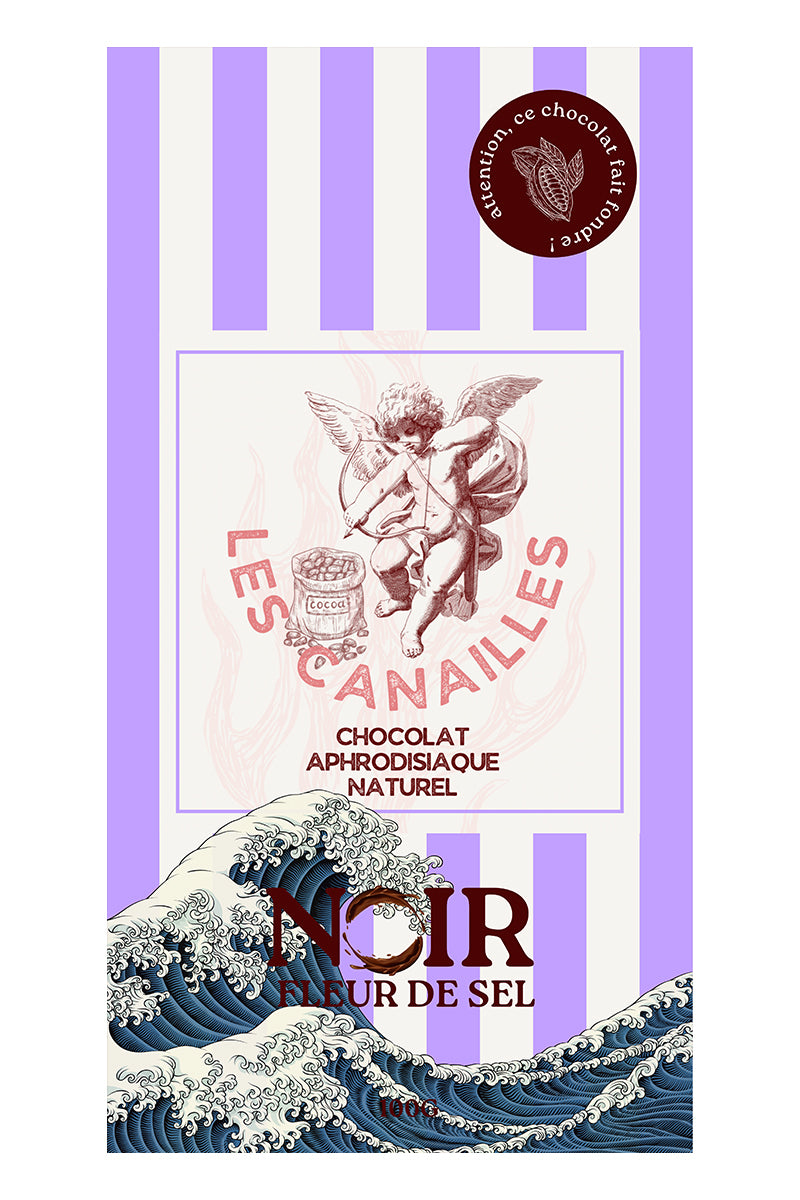 Chocolat Noir Aphrodisiaque Fleur de Sel 100g – Les Canailles (Artisanal Français)