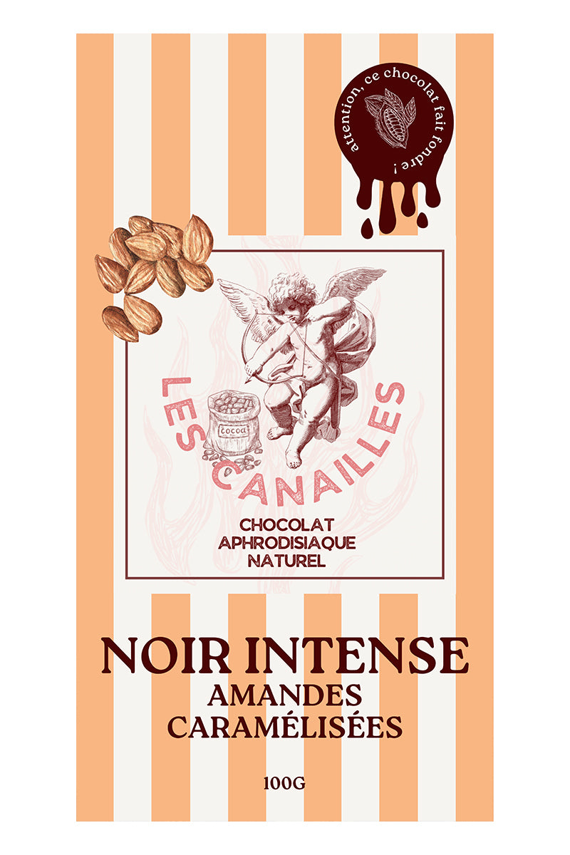 Chocolat Noir Intense & Amandes Caramélisées 100g – Les Canailles (Artisanal Français)
