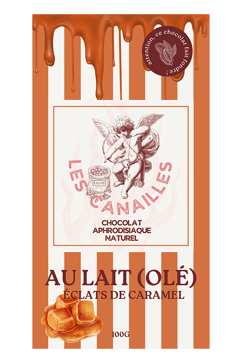 Chocolat au Lait Éclats de Caramel Aphrodisiaque 100g – Les Canailles (Artisanal Français)