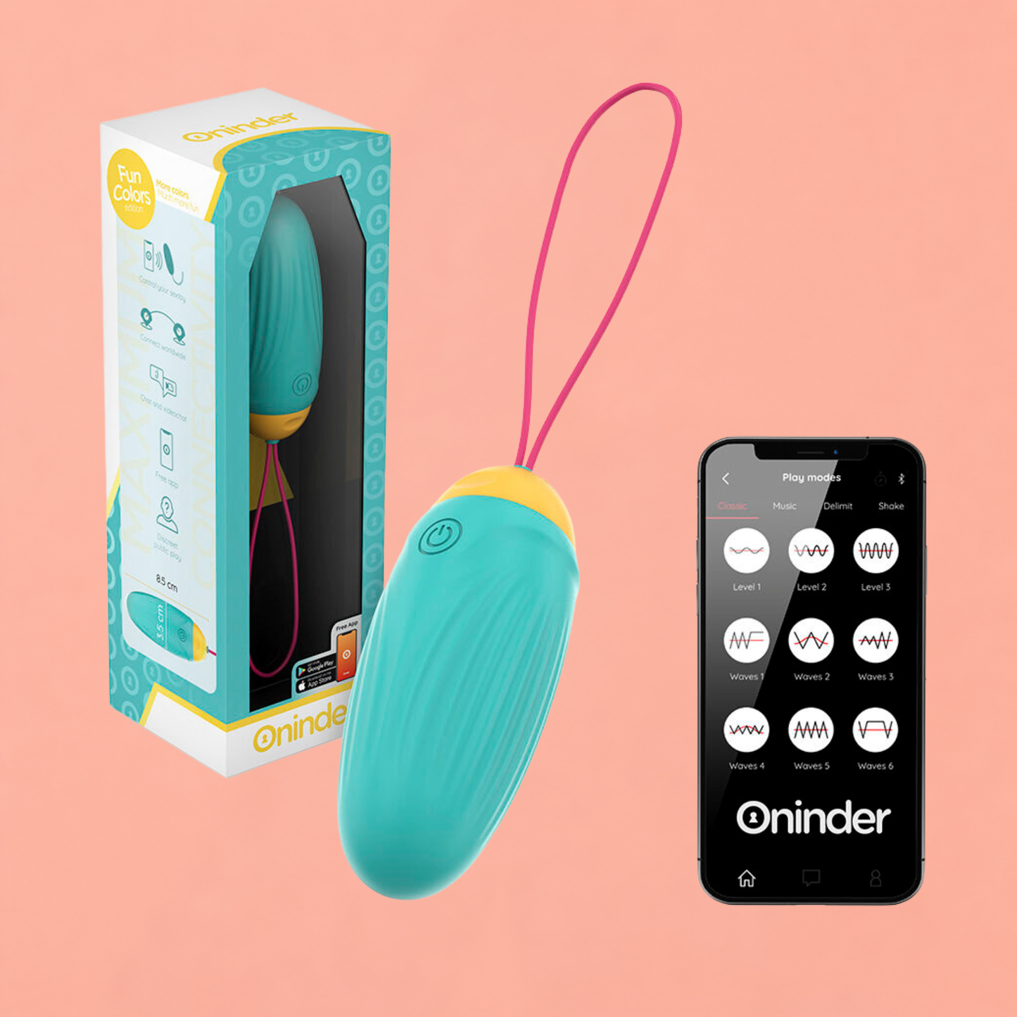 ONINDER CUTE – Œuf Vibrant Connecté à Perles Rotatives