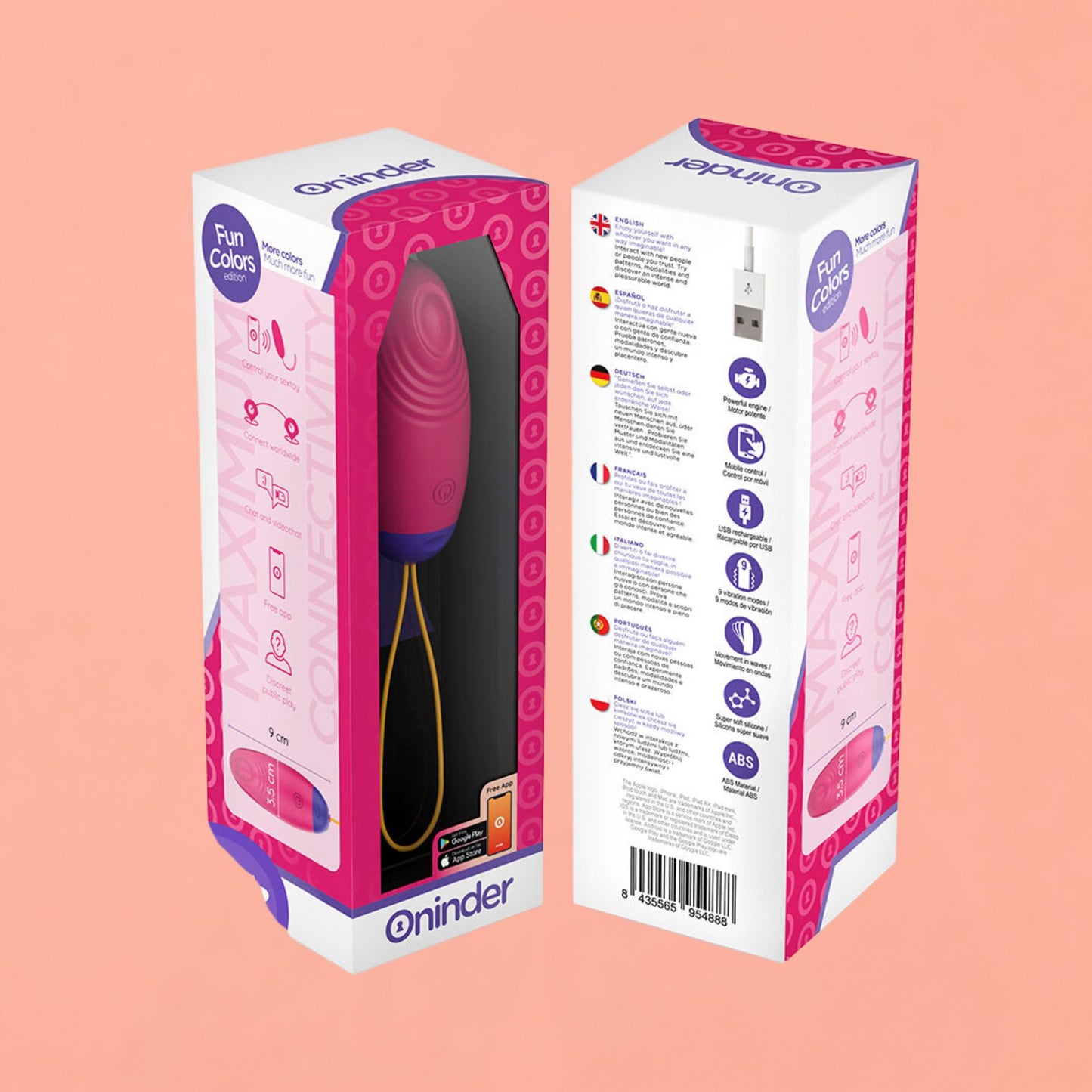 ONINDER CUTE – Œuf Vibrant Connecté à Vibrations & Tapotements