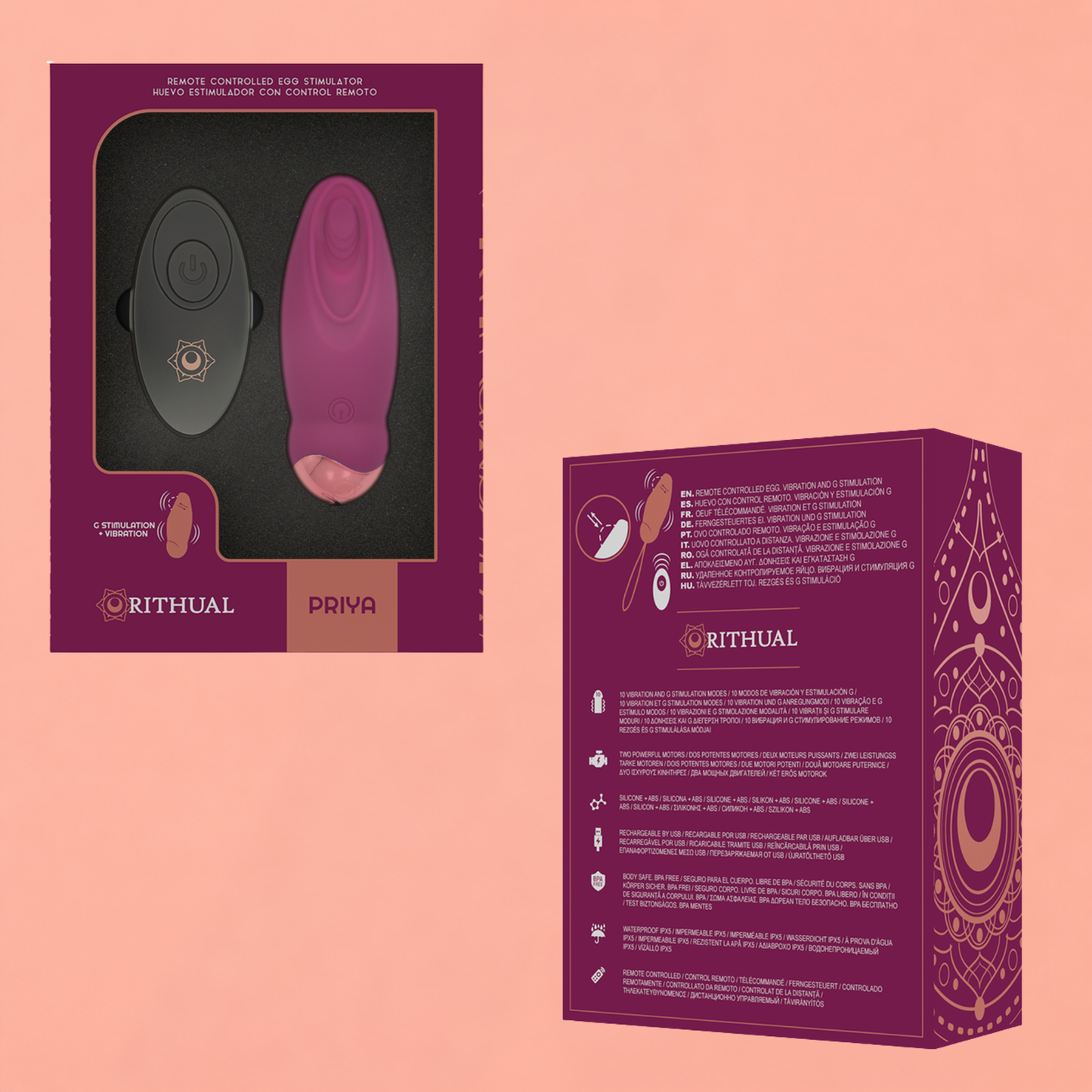 RITHUAL PRIYA EGG – Œuf Vibrant Télécommandé Point G & Vibrations