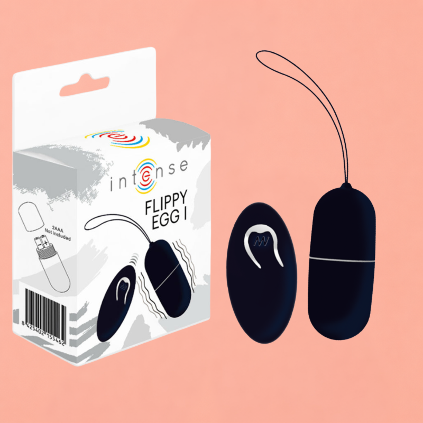 INTENSE Flippy Egg I – Œuf Vibrant Télécommandé Noir