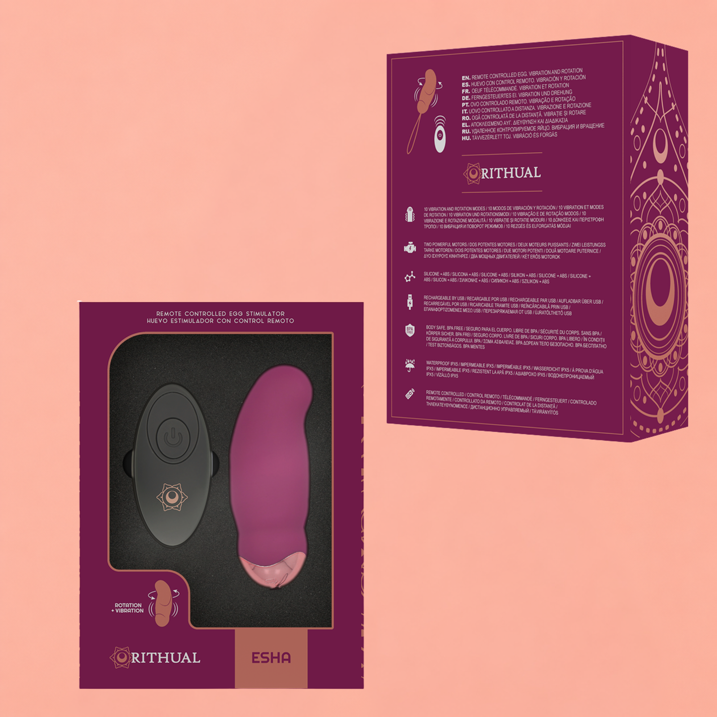 RITHUAL ESHA EGG – Œuf Vibrant Télécommandé Rotation & Vibration