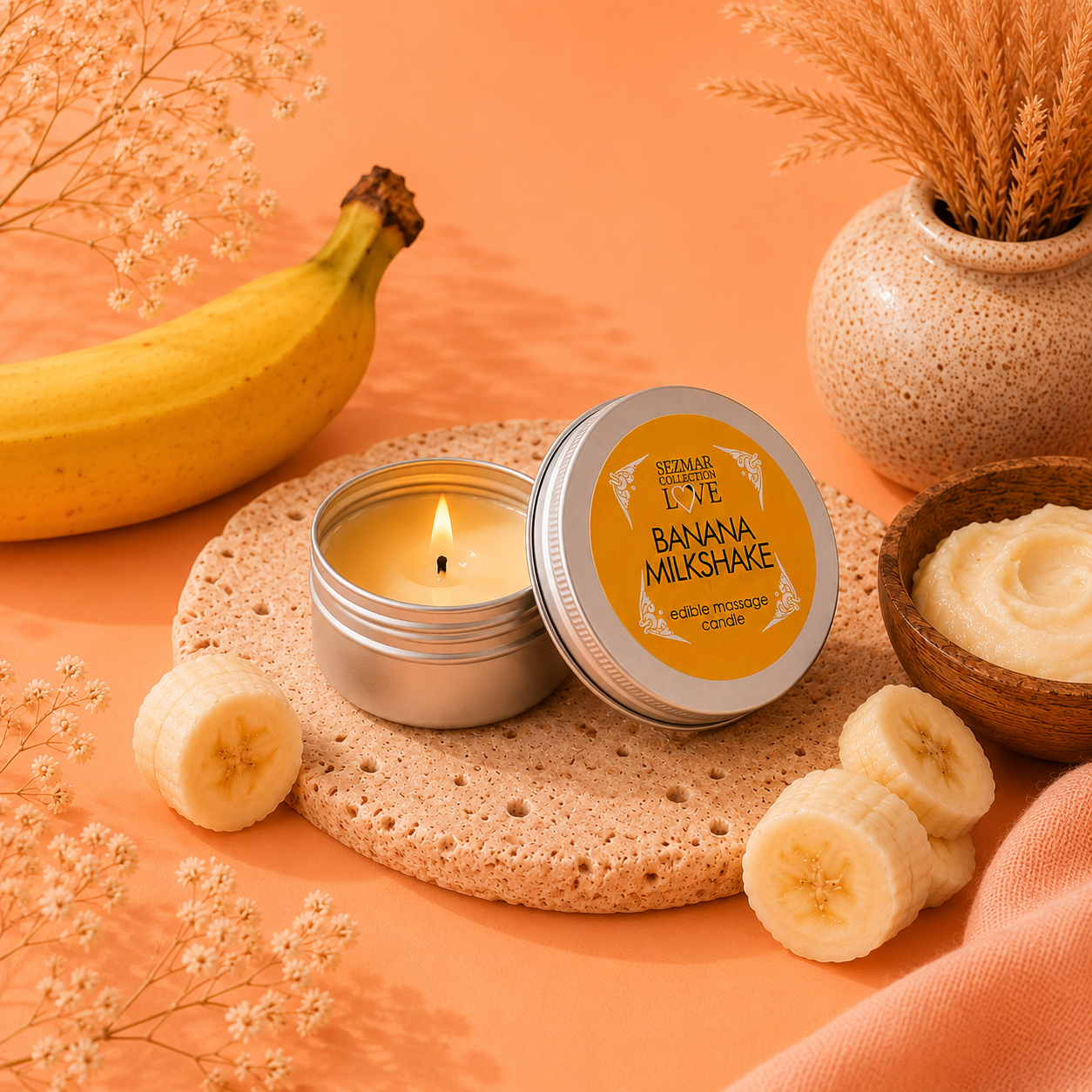 Bougie de Massage Gourmande Love Peach