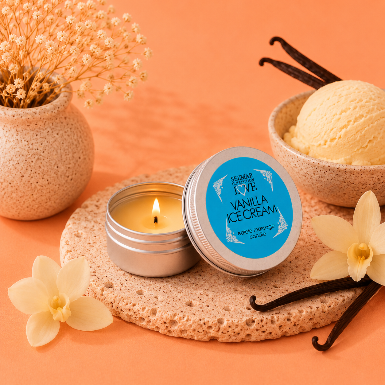 Bougie de Massage Gourmande Love Peach