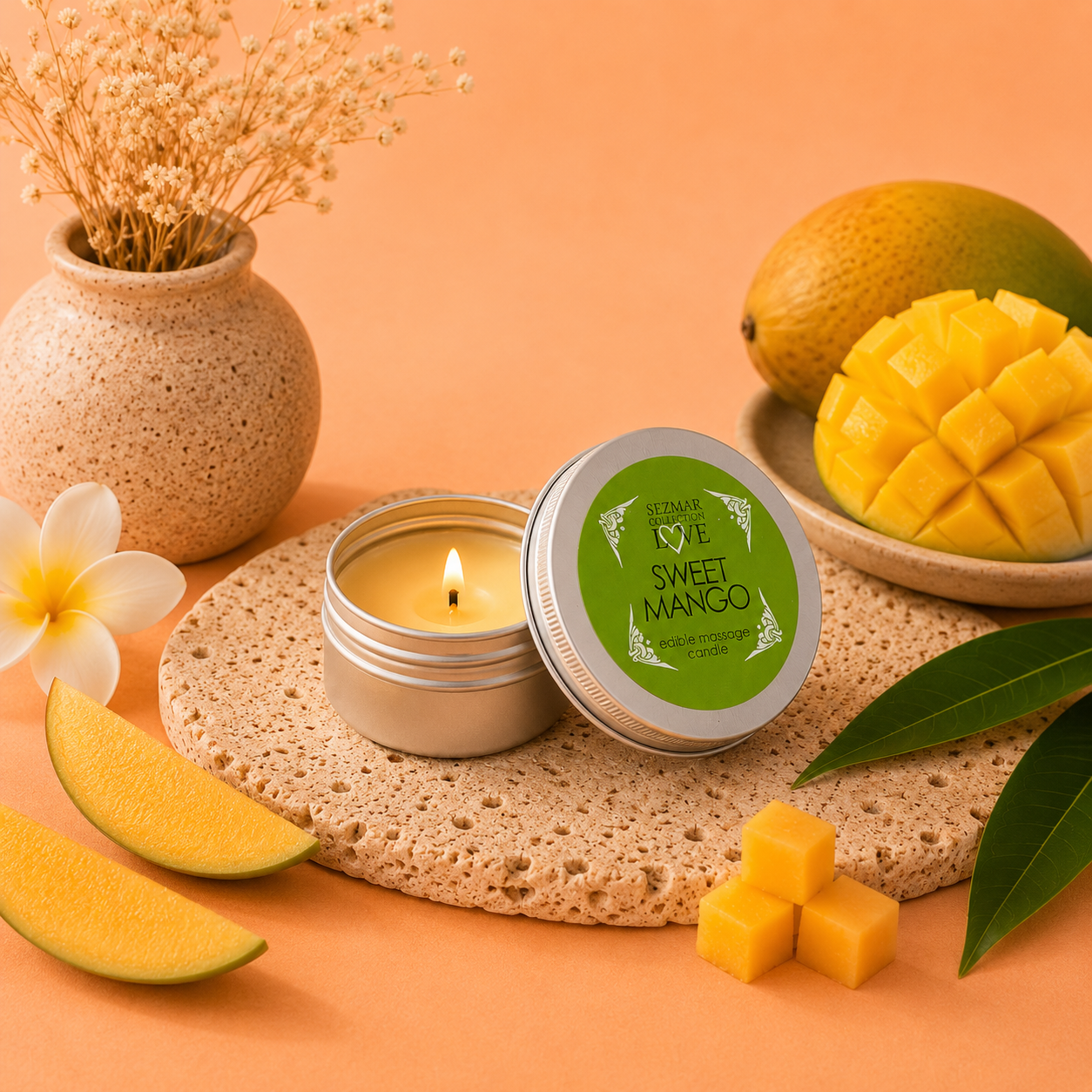 Bougie de Massage Gourmande Love Peach