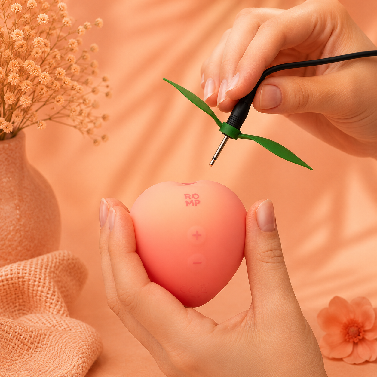 ROMP Peach Rose – Stimulateur Clitoridien Rechargeable en Silicone
