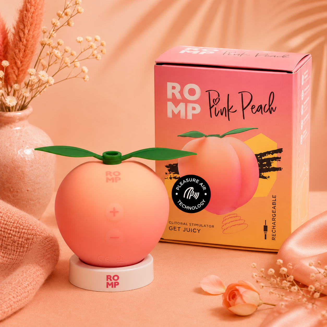 ROMP Peach Rose – Stimulateur Clitoridien Rechargeable en Silicone