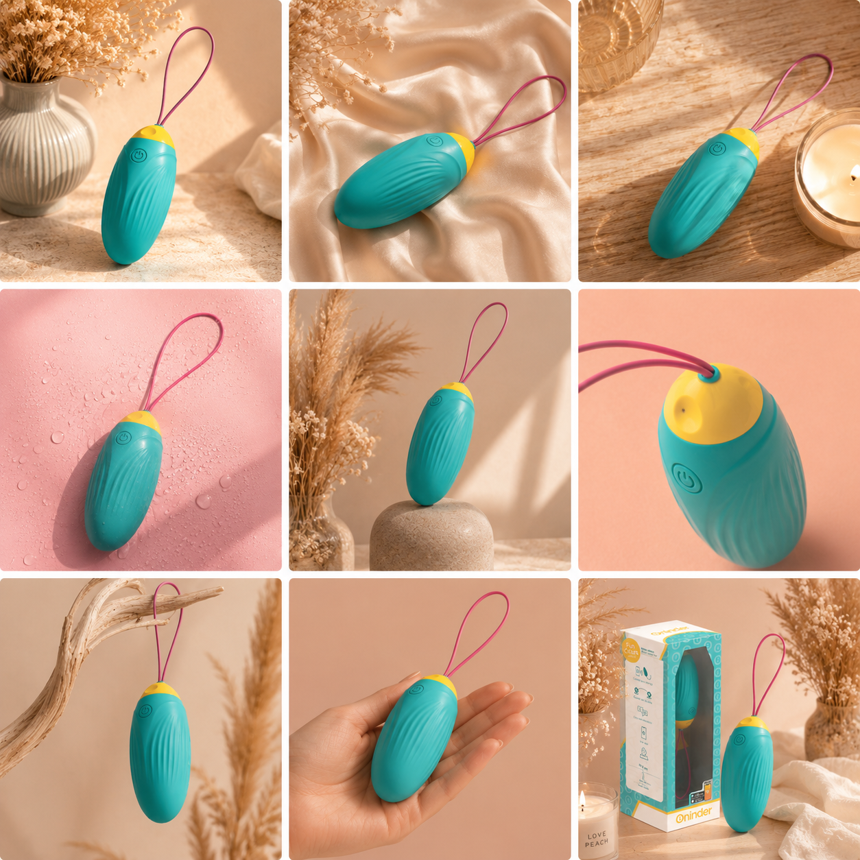 ONINDER CUTE – Œuf Vibrant Connecté à Perles Rotatives