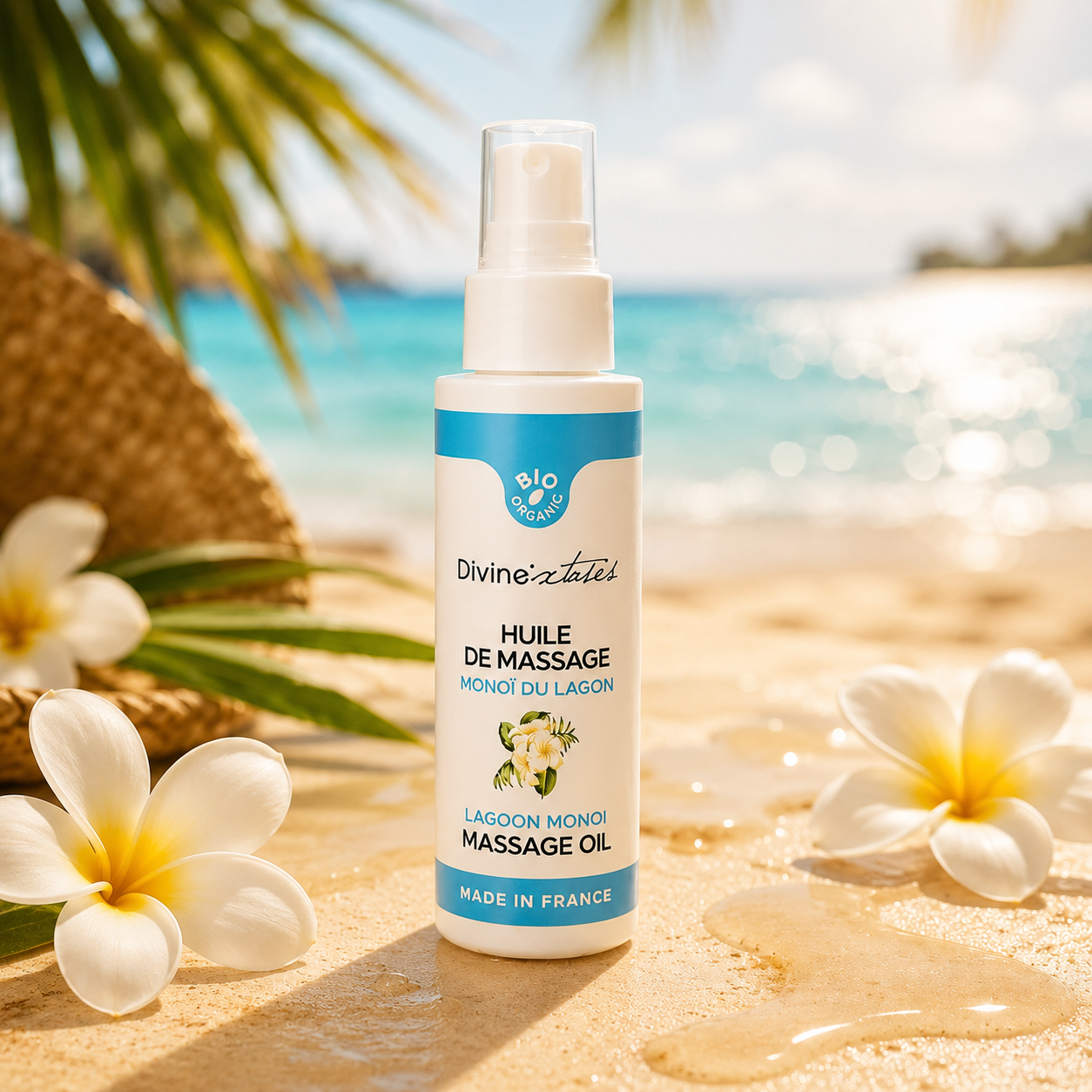 Huile de Massage BIO – Monoï