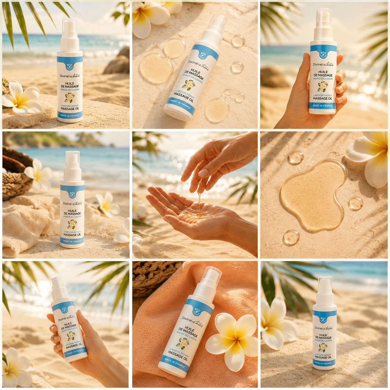 Huile de Massage BIO – Monoï