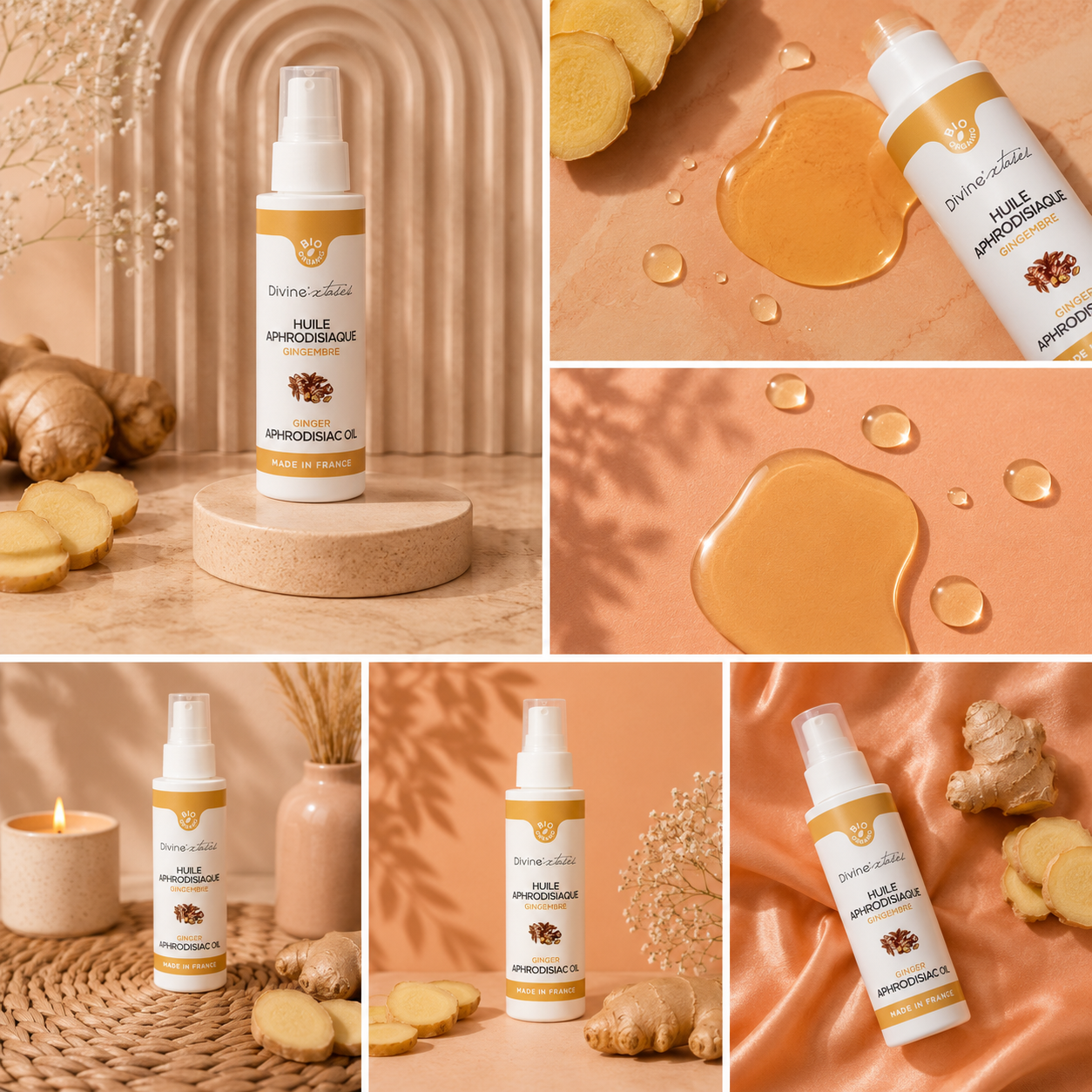 Huile de Massage BIO – Gingembre & Ylang-Ylang