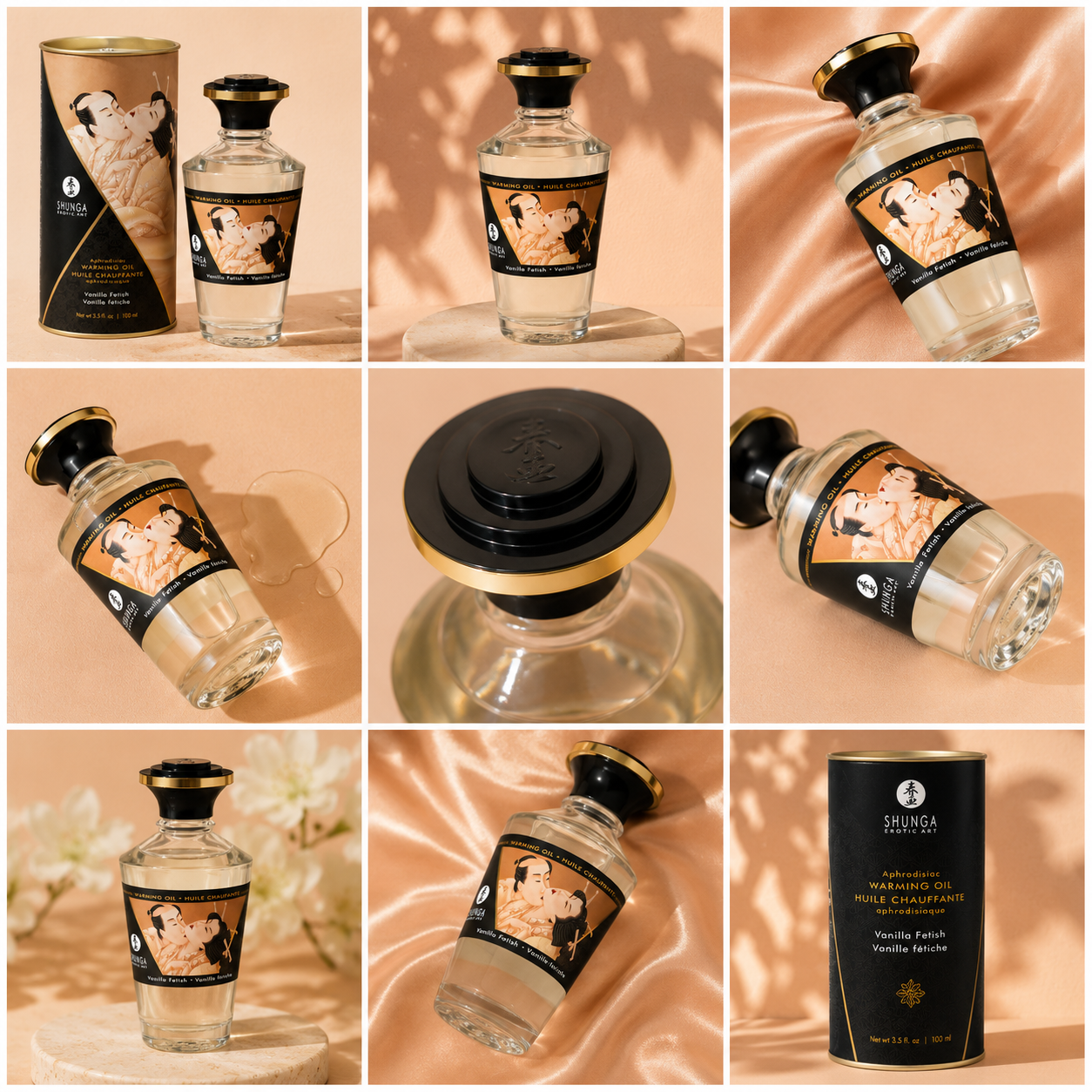 SHUNGA – Huile de Massage Effet Chaleur Vanille 100 ml