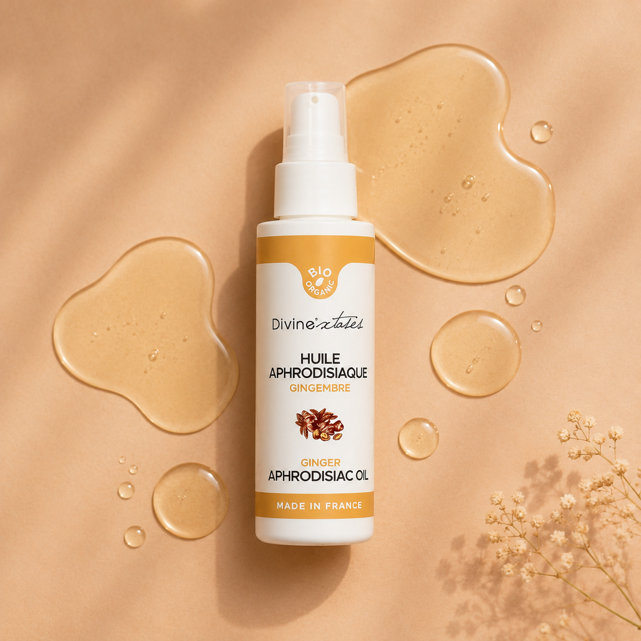 Huile de Massage BIO – Gingembre & Ylang-Ylang