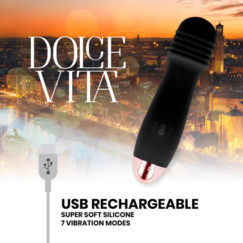 Dolce Vita Trois Noir – Vibrateur Rechargeable