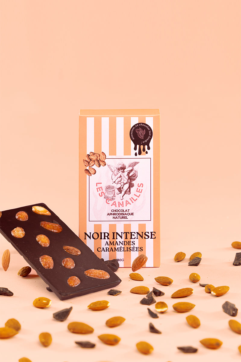 Chocolat Noir Intense & Amandes Caramélisées 100g – Les Canailles (Artisanal Français)