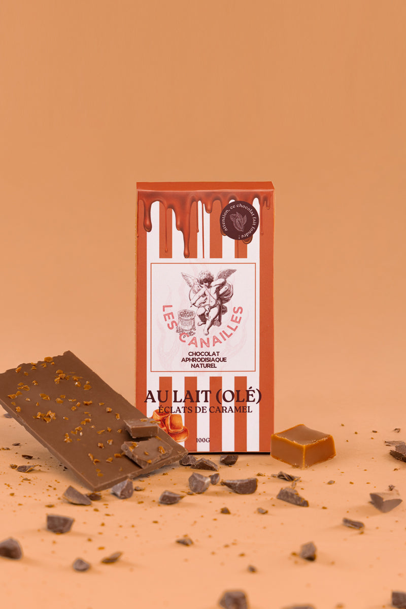 Chocolat au Lait Éclats de Caramel Aphrodisiaque 100g – Les Canailles (Artisanal Français)
