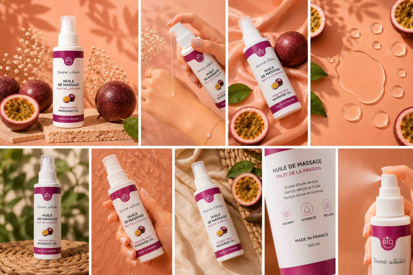 Huile de Massage BIO – Fruit de la Passion