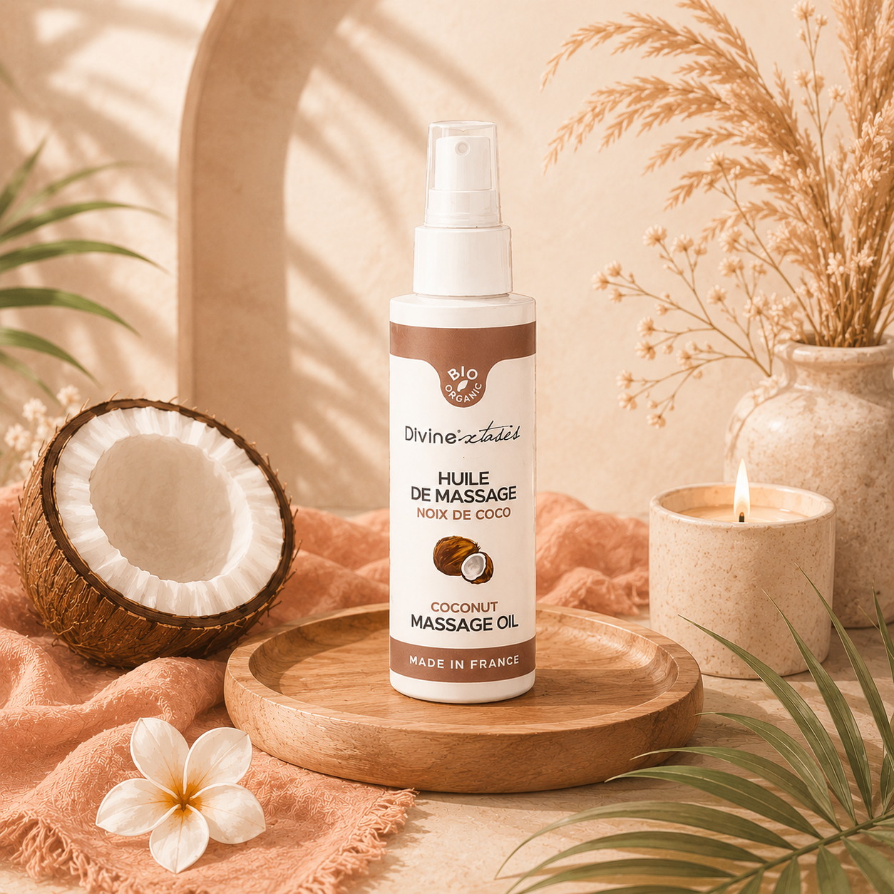 Huile de Massage BIO – Noix de Coco
