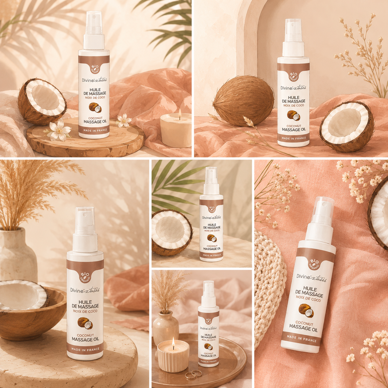 Huile de Massage BIO – Noix de Coco
